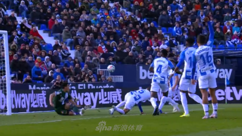 西甲保级战西班牙人客负莱加内斯 武磊替补造点被VAR取消
