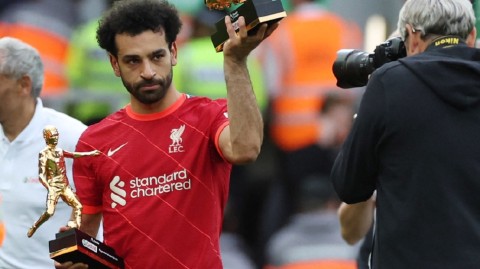 萨拉赫升至利物浦英超射手榜第三位 追平欧文传奇纪录