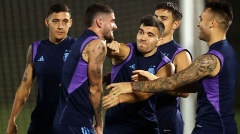 蓝白军团决战前夜 梅西与战友们的最后演练