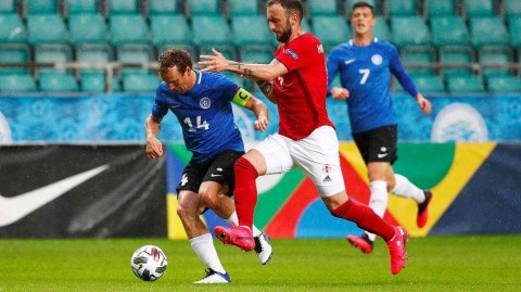 塔林雨夜下的决斗，定格欧国联爱沙尼亚与格鲁吉亚之战