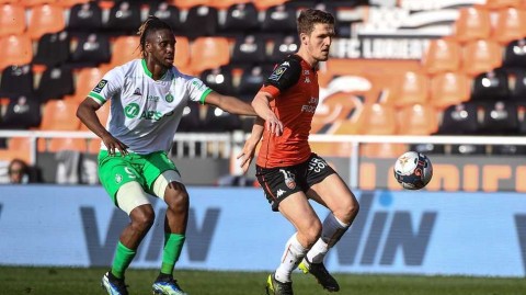 法甲联赛：洛里昂绝地反击，二比一力克圣埃蒂安