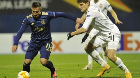 萨格勒布寒夜燃情：迪纳摩三球完胜中央陆军，昂首告别欧联杯