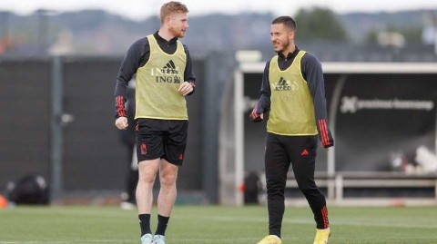 红魔战前磨利剑图比泽基地备战欧国联赛事