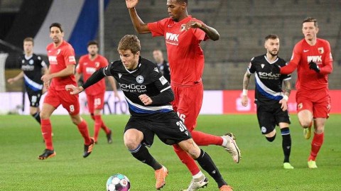 德甲第12轮：比勒菲尔德主场憾负奥格斯堡，荷甲铁卫一击制胜