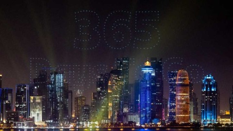 光影交织 梦想启程：卡塔尔世界杯倒计时一周年夜空上演视觉盛宴