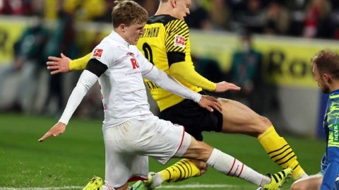 德甲联赛激战科隆主场逼平多特蒙德 哈兰德单刀憾失良机