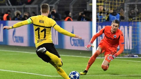 欧冠赛场多特蒙德与布鲁日互交白卷 罗伊斯维特塞尔表现抢眼