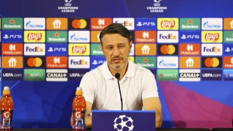 欧冠生死战前的凝重：摩纳哥主帅科瓦奇出席赛后发布会