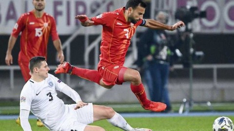 斯科普里夜空下的红黄剑条衫：北马其顿力克爱沙尼亚，昂首晋级在望