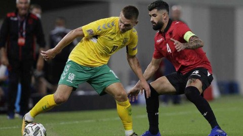 欧国联冷门：地拉那冷雨夜，立陶宛客胜终结不胜纪录