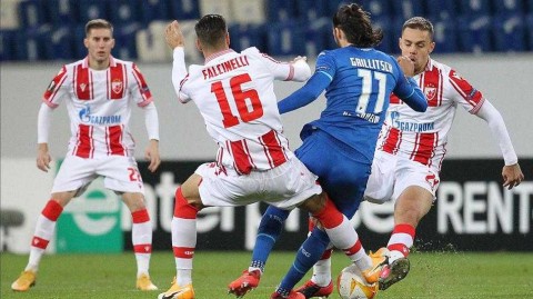 欧联杯激战：霍芬海姆主场二比零击退贝尔格莱德红星，喜迎开门红