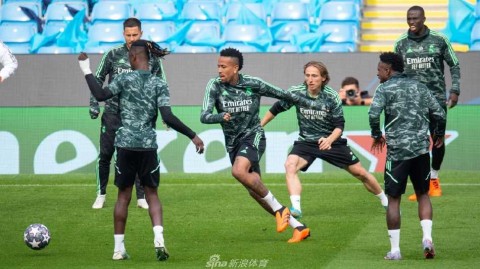 皇家马德里曼彻斯特决战前最后的练兵图集