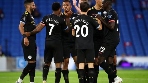 蓝月狂飙：斯特林闪耀运通，曼城客场五球横扫布莱顿