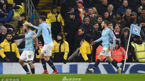 伊蒂哈德天王山：阿圭罗与萨内的闪电双星，照亮曼城征服红军之路