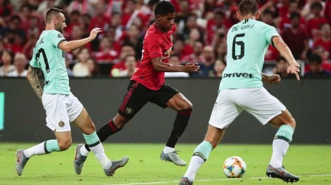 国际冠军杯新加坡站 青春红魔一球小胜蓝黑军团