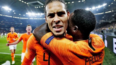 欧国联记忆：德意志战车的漫长寒夜，范迪克绝平让德国队降级