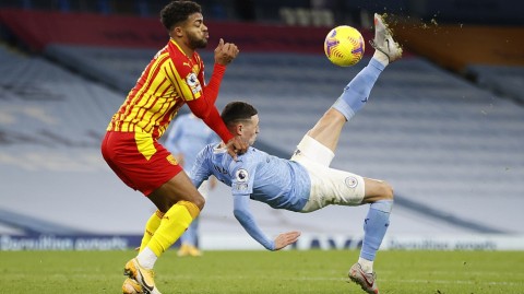 英超曼城憾平西布朗，蓝月亮围攻之下无奈接受平局