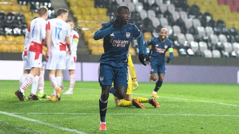 欧联杯布拉格斯拉维亚零比四阿森纳：枪手狂胜强势晋级四强