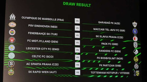 欧协联淘汰赛附加赛抽签仪式在瑞士尼翁举行