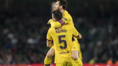 梅西三传导演逆转 巴萨十人作战客胜贝蒂斯