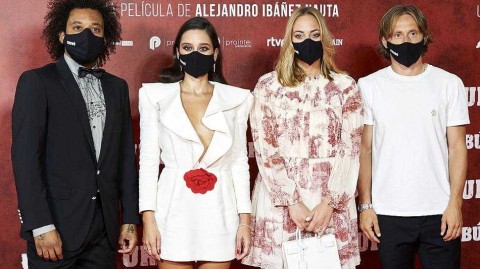 亚马逊惊悚夜，皇马群星为马塞洛爱妻新片首映打Call