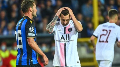 欧冠小组赛首轮：布鲁日顽强战平巴黎，豪华攻击群客场遇阻