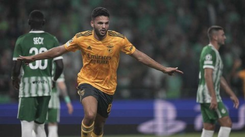 欧冠烽火燃爆以色列 本菲卡六球狂胜奏凯歌