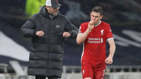 米尔纳欧冠正赛为利物浦送12个助攻，追平杰拉德并列队史第一