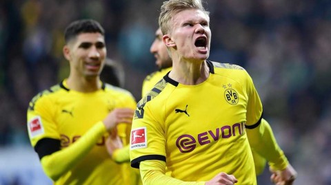 威悉球场的青春风暴：多特蒙德双星闪耀，哈兰德缔造德甲新纪录