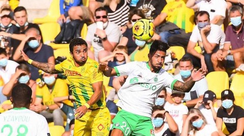 法甲第四轮南特主场两球落后顽强战平圣埃蒂安