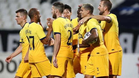 欧联杯惊魂夜：热刺十人完爆九人火车头，凯恩点射恩东贝莱绝杀