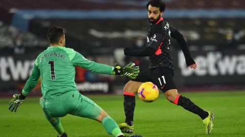 萨拉赫独中两元闪耀伦敦碗，利物浦客场三比一力擒铁锤帮