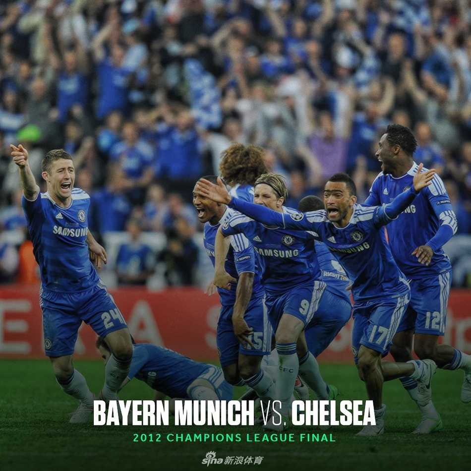 切尔西球员在夺冠瞬间肆意庆祝，德罗巴霸气怒吼，蓝色纸屑在安联球场漫天飞舞