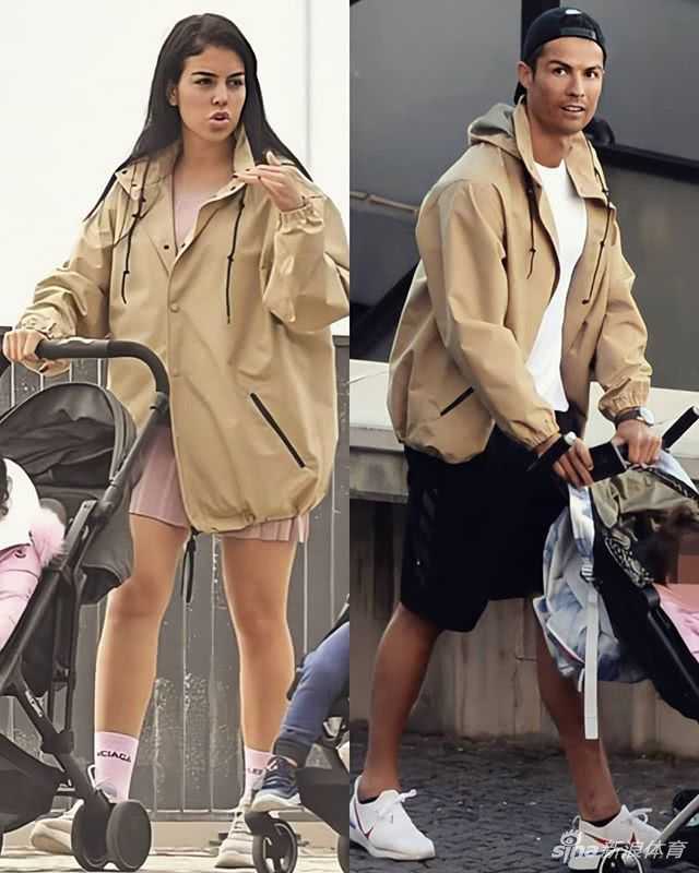 画面中，乔治娜的侧脸精致，她单手推着婴儿车，步伐轻快而坚定，眼神中流露出对前方道路的笃定，仿佛在告诉所有人，无论外界如何喧嚣，她都会陪在心爱的男人和孩子身边。